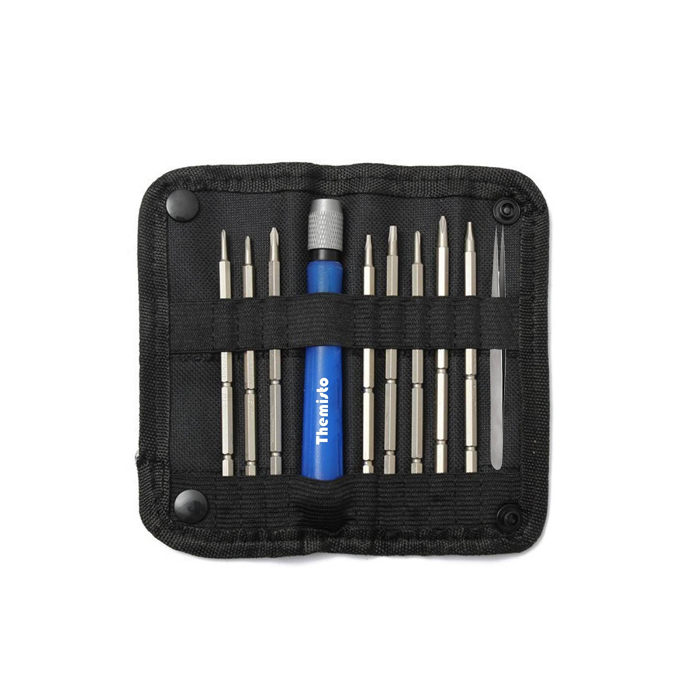 9 IN 1 Screwdriver Tool Kit for Repairing Mobiles, PDA, Laptop with Screwheads and Tweezer