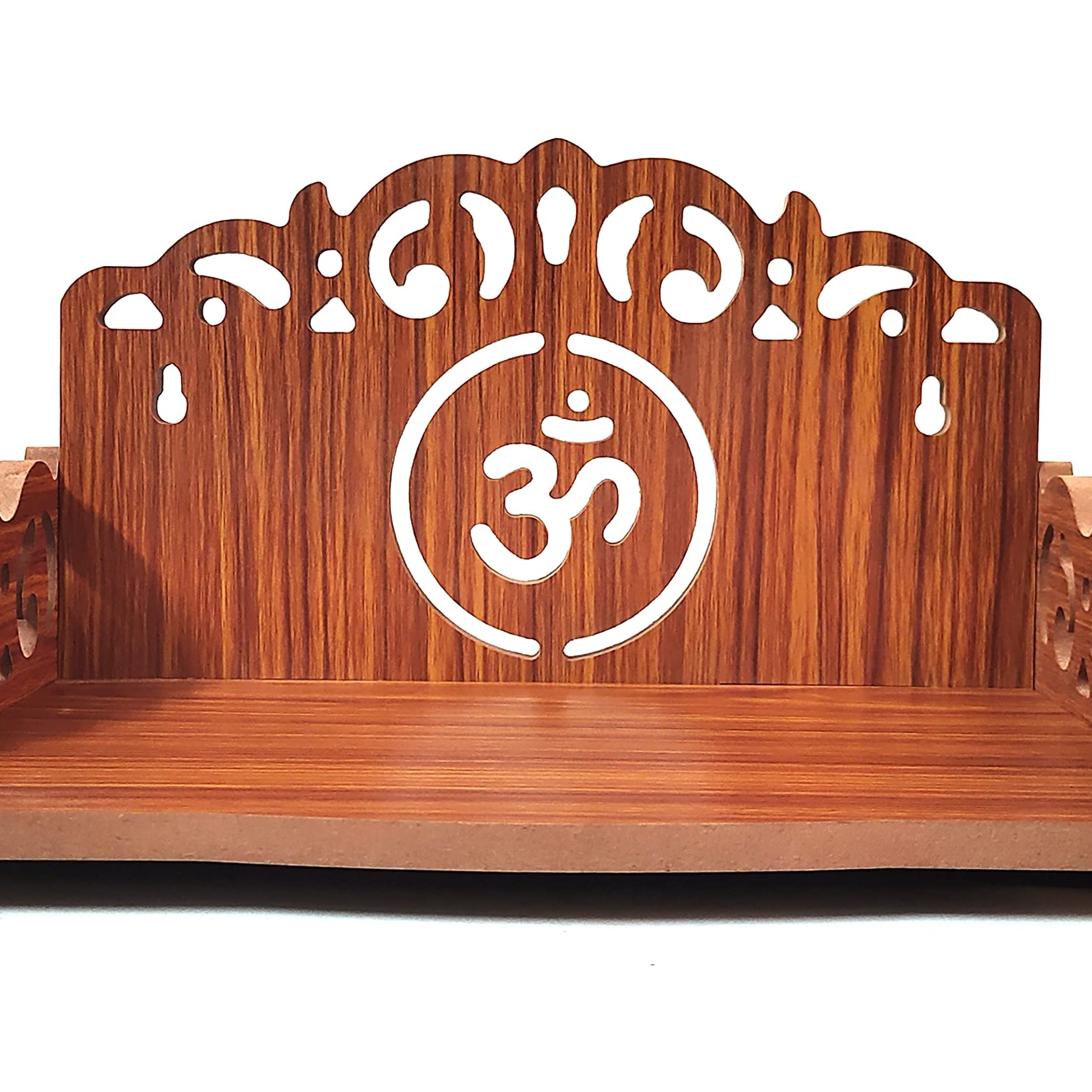 DIVOKAH® Plywood small wooden Temple for home Office and shop/wall hanging temple/sinhasan/pooja mandir/pooja stand/Hindola (8 MM PLYWOOD THICKNESS) WDN_OMO