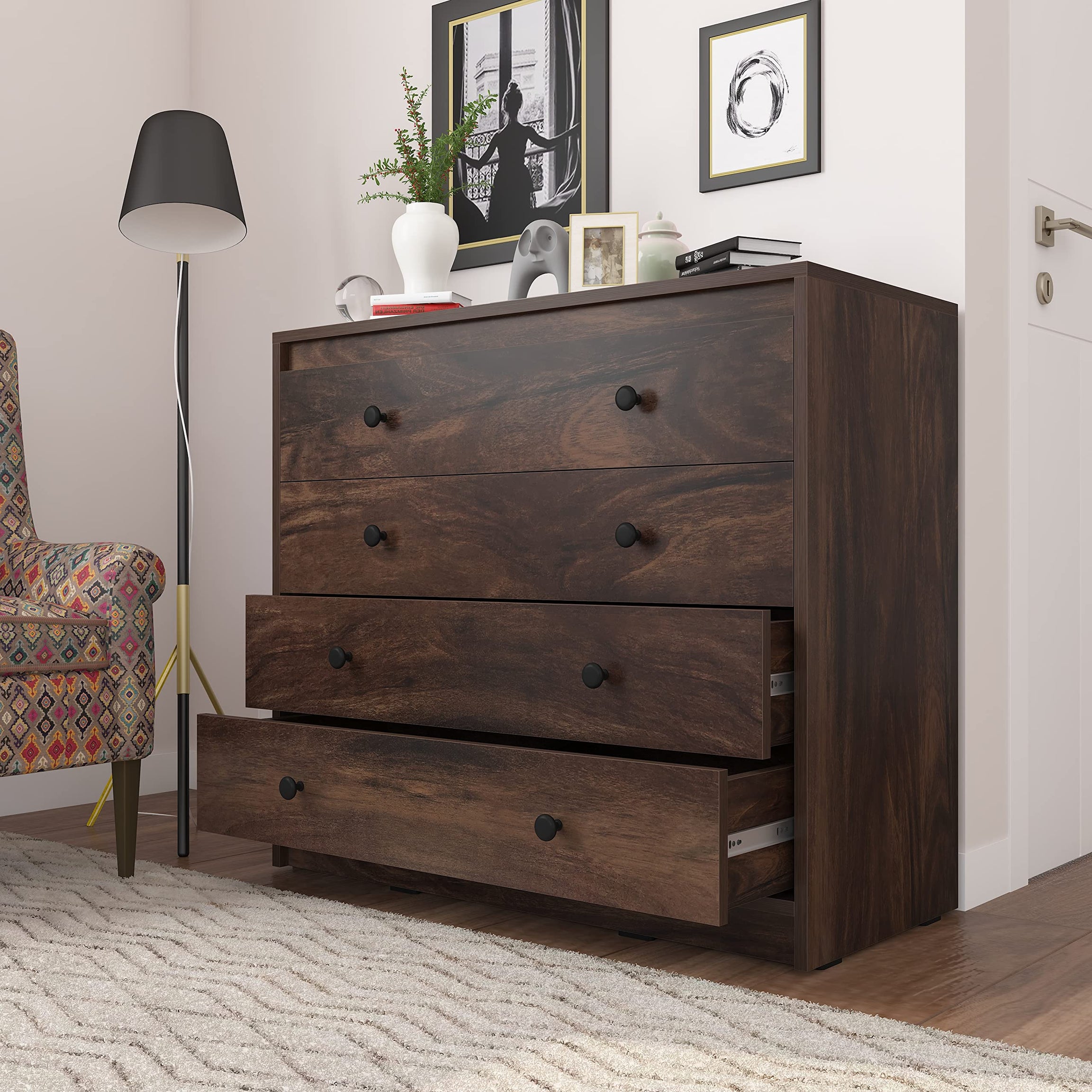 Studio Kook Majestic Engineered Wood Chest of Drawers (Junglewood, Matte Finish)