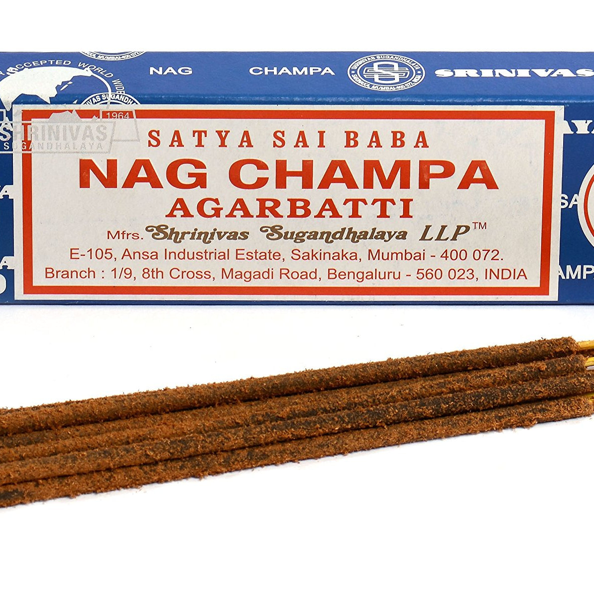 Satya Sai Baba Original Nag Champa Joss Incense Sticks 15g Box (3 Packs)