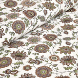 JaipurFabric Fancy Floral Sunflower Cotton Double Bedsheet 2 Pillow Cover 1 Sheet (Colour:- Brown-Green)