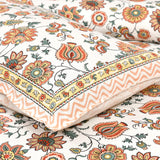 JaipurFabric Fancy Floral Sunflower Cotton Double Bedsheet 2 Pillow Cover 1 Sheet (Colour:- Red-Green)