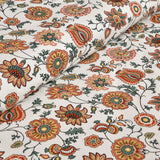 JaipurFabric Fancy Floral Sunflower Cotton Double Bedsheet 2 Pillow Cover 1 Sheet (Colour:- Red-Green)