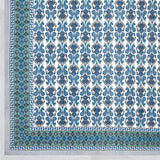 JaipurFabric® Ikat Blue Super King Size 10 Feet Wide Premium Cotton Bed Sheet