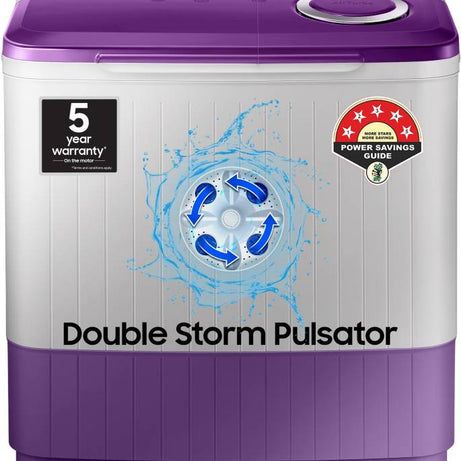 SAMSUNG 7 kg 5 star, Air Turbo Drying Semi Automatic Top Load Washing Machine Grey, Purple  (WT70M3000UU/TL)