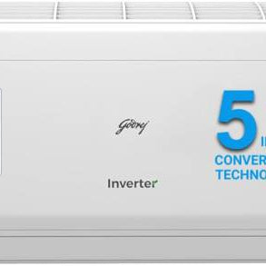 Godrej 5-In-1 Convertible 2024 Model 1.5 Ton 5 Star Split Inverter With Heavy Duty Cooling at Extreme Temperature AC  - White  (EI 18IINV5R32 WYS, Copper Condenser)